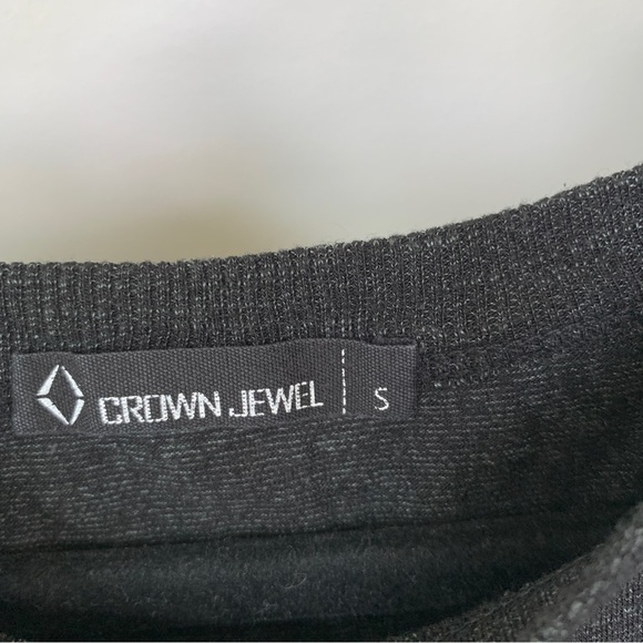 Crown Jewel Dark Grey Long Sleeve Top Size S - Picture 3 of 5